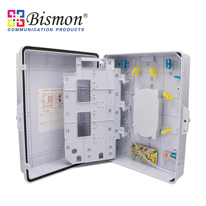 กล่องเก็บสายไฟเบอร์-ภายนอก-Wall-Mount-Box-for-FTTH-48-Core-unload